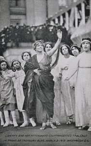 Women and Children Performing in Suffrage Tableau, 3 March, 1913 by American Photographer